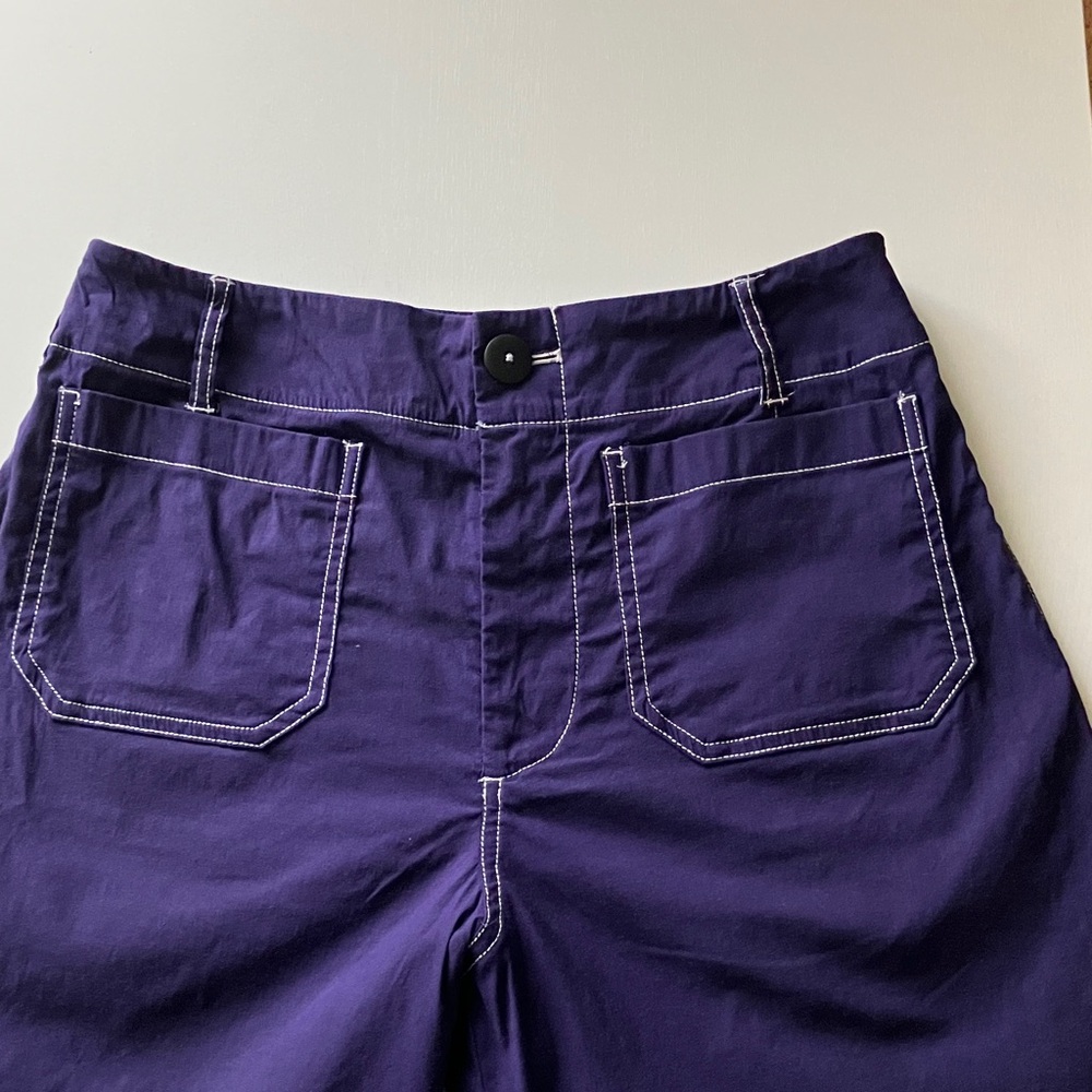 Anthropologie The Colette Crop Wide-Leg Pants by Maeve-Contrast-Stitch Edition - Picture 9 of 13